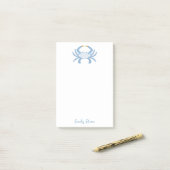 Persoonlijke Blue Crab Notities | Kust Beach House Post-it® Notes (Op bureau)