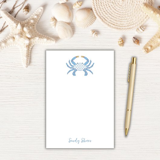 Persoonlijke Blue Crab Notities | Kust Beach House Post-it® Notes
