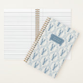 Persoonlijke Blue Lobster Trellis Notitieboek (Binnen)
