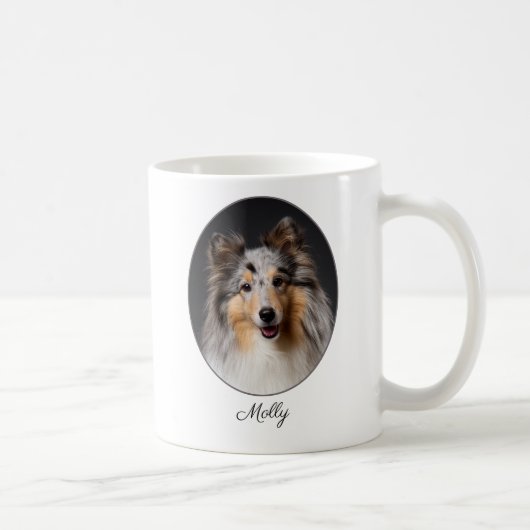 Persoonlijke Blue Merle Sheltie Liefde Koffiemok (Rechts)