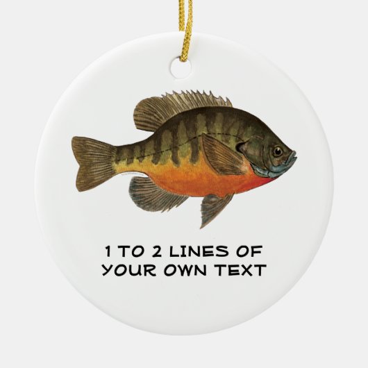 Persoonlijke Bluegill, Bream Keramisch Ornament (Voorkant)