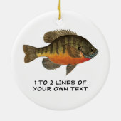 Persoonlijke Bluegill, Bream Keramisch Ornament (Achterkant)