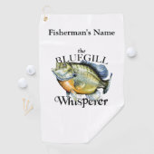 Persoonlijke Bluegill fluisteraar licht Gevist han Golfhanddoek (Insitu)
