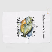Persoonlijke Bluegill fluisteraar licht Gevist han Golfhanddoek (Horizontaal)
