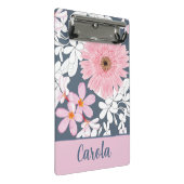 Persoonlijke Blush Bloemen Planner Mini Klembord (Schuin)
