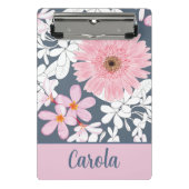 Persoonlijke Blush Bloemen Planner Mini Klembord (Voorkant)