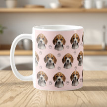 Persoonlijke Blush Hond Foto Poot Patroon