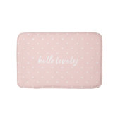 Persoonlijke Blush Pink Bath Mat Small Polka Dots (Voorkant)