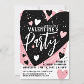 Persoonlijke Blush roze Valentijnse binnenpartij Kaart (Voorkant)