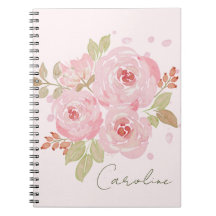 Persoonlijke Blush Waterverf Bloem Naam
