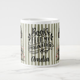 Persoonlijke boeken voeden mijn verbeelding grote koffiekop