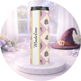 Persoonlijke Boekengek Meisje Tumbler Tovenaar Roz Thermosbeker