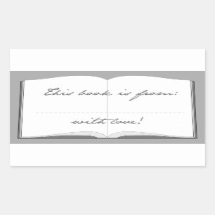 Persoonlijke boeking (dit boek komt van) rechthoekige sticker