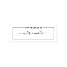 Persoonlijke boekstempel uit de bibliotheek van na