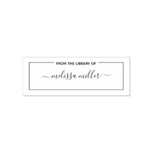 Persoonlijke boekstempel uit de bibliotheek van na  zelfinktende stempel