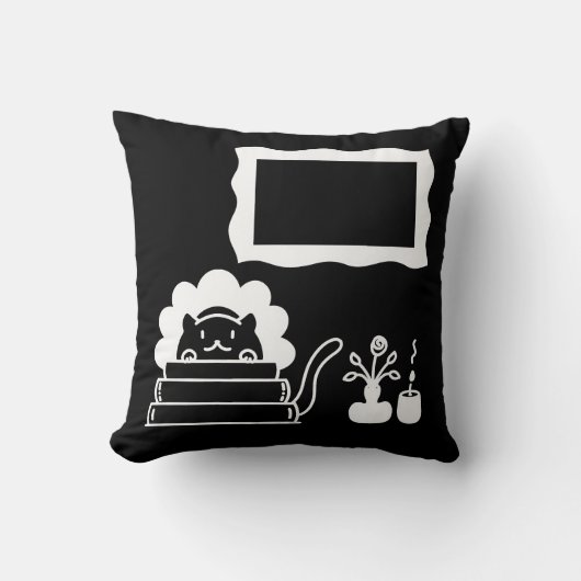 Persoonlijke Boektitels en Fotolijst Kussen (Voorkant)