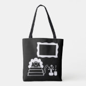 Persoonlijke Boektitels en Fotolijst Tote Bag (Achterkant)