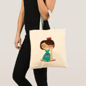 Persoonlijke boekworm Princess Bookbag Tote Bag (Voorkant (product))