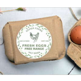 Persoonlijke boerderij eigenarennaam donkergroen V Ronde Sticker