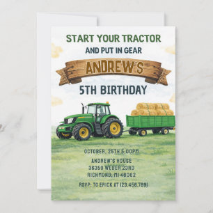 Persoonlijke Boerderij Tractor Verjaardag Jongens Kaart