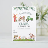 Persoonlijke boerderij verjaardagsuitnodigingskaar (Staand voorkant)