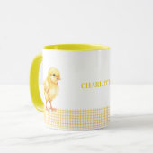 Persoonlijke boerderijdier mok – Cute kuikendesign (Voorkant links)