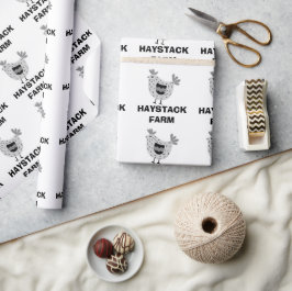 Persoonlijke boerderijnaam ei cadeaupapier