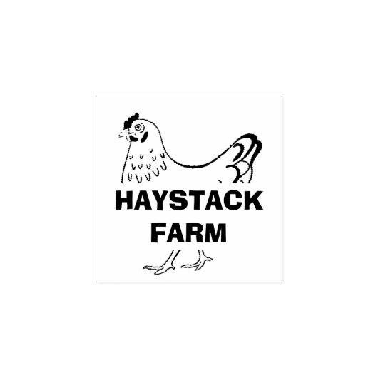Persoonlijke boerderijnaam ei rubberstempel (Afrduk)