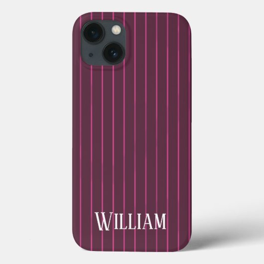 Persoonlijke bogundy pinstripes Hoesje-Mate iPhone Case-Mate iPhone Case (Achterkant)