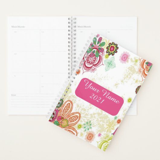 Persoonlijke Boheemse bloem Planner (Display)