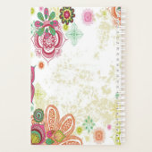 Persoonlijke Boheemse bloem Planner (Achterkant)