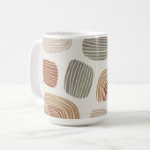Persoonlijke Boho Aardetinten Abstract ID1273 Koffiemok (Voorkant links)