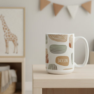 Persoonlijke Boho Aardetinten Abstract ID1273 Koffiemok