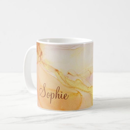 Persoonlijke Boho Abstract Koffiemok (Voorkant links)