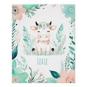 Persoonlijke Boho Baby Poster - Kalf Design
