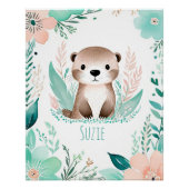 Persoonlijke Boho Baby Poster - Otter Ontwerp (Voorkant)