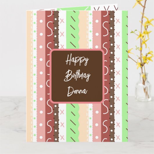 Persoonlijke Boho Birthday Whimsical Kaart (Gele Bloem)