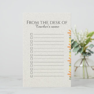 Persoonlijke Boho Bloem voor Onderwijsassistent No Briefpapier