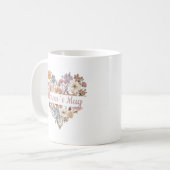 Persoonlijke Boho Bloemhartmok Koffiemok (Voorkant links)