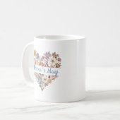 Persoonlijke Boho Bloemhartmok Koffiemok (Voorkant links)
