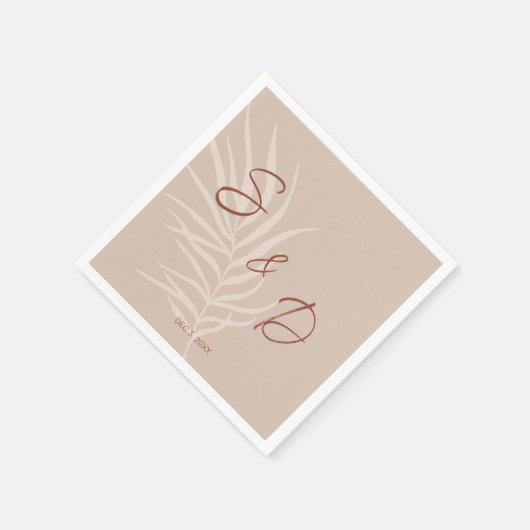 Persoonlijke Boho Bruiloft Servet (Hoek)