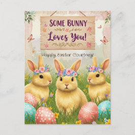 Persoonlijke Boho Bunny Pasen Ansichtkaart voor Me Feestdagenkaart
