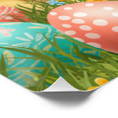 Persoonlijke Boho Bunny Pasen Poster voor Meisjes (Hoek)