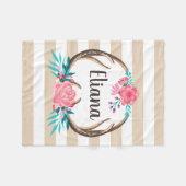 Persoonlijke Boho Chic Antlers Fleece Blanket (Voorkant (Horizontaal))