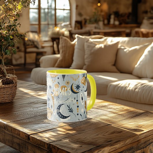 Persoonlijke Boho Chic Hemelse Mok - Naam Foto