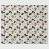 Persoonlijke Boho Chic Kerst Celestiale Patroon Cadeaupapier (Vlak)