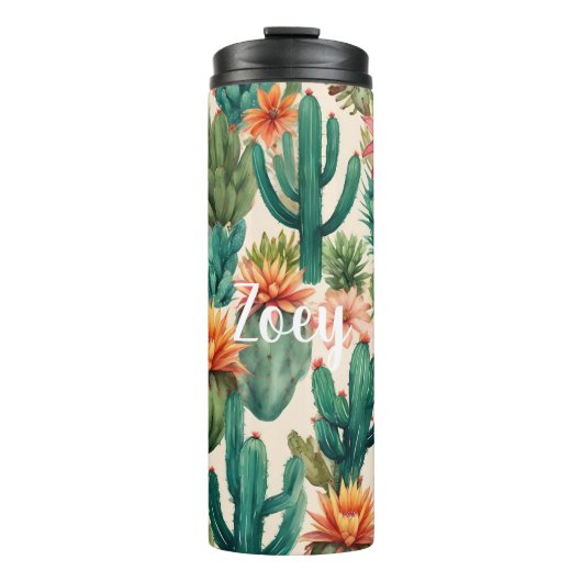Persoonlijke Boho Desert Kunstprint Thermosbeker (Voorkant)