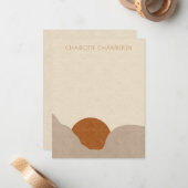 Persoonlijke Boho Desert Sun-notitiekaarten Notitiekaartje (Voorkant / Achterkant in situ)