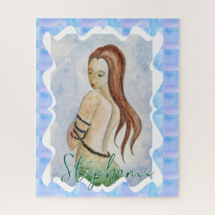 Persoonlijke Boho Fantasy Zeemeermin Waterverf Legpuzzel