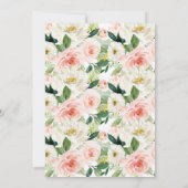 Persoonlijke boho floral girl eerste verjaardag kaart (Achterkant)